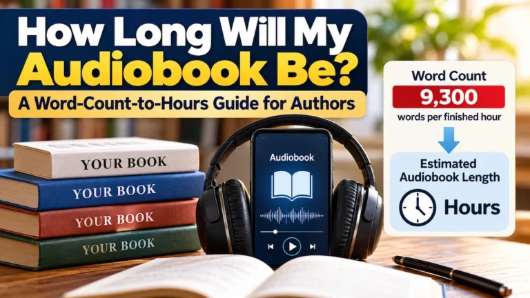 Audiobook length estimate based on manuscript word count