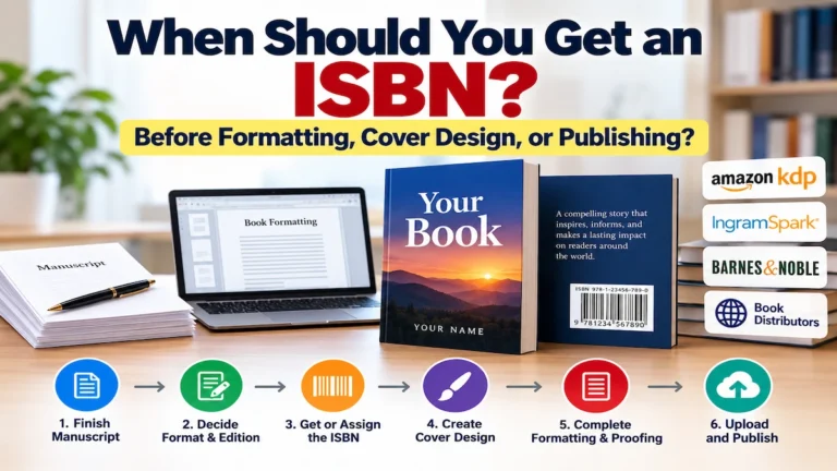 When to get an ISBN before formatting, cover design, and publishing